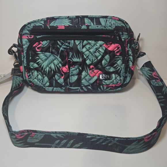 lug Handbags - Lug Carousel Crossbody Bag Flamingo Black RFID NWT Convertible Belt Bag